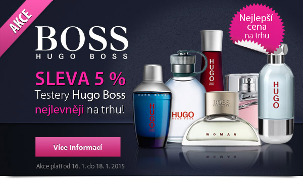 Sleva 5 % na testery Hugo Boss!