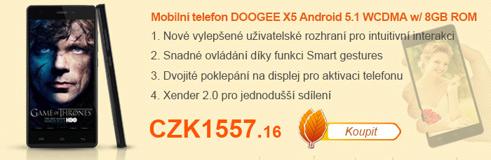 Mobilní telefon DOOGEE X5 Android 5.1 WCDMA w/ 8GB ROM 