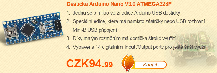Destička Arduino Nano V3.0 ATMEGA328P  
